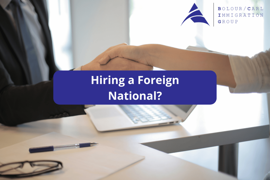 hiring a foreign national