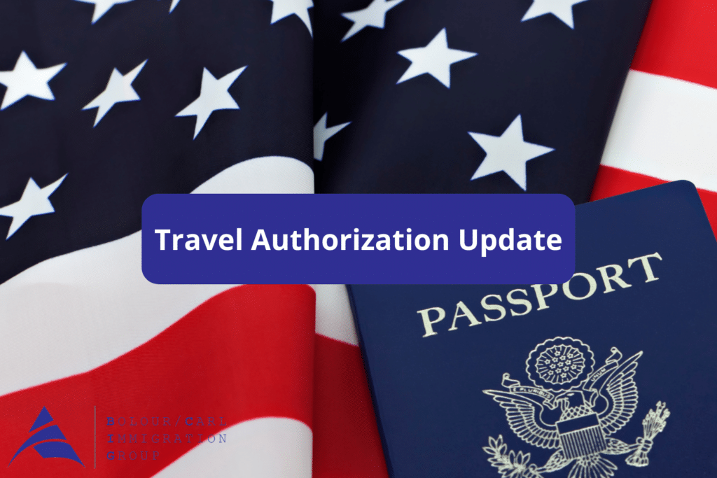 travel authorization updates